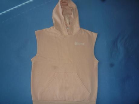 Lososová tepláková vesta s kapucí vel.146, h&m,146