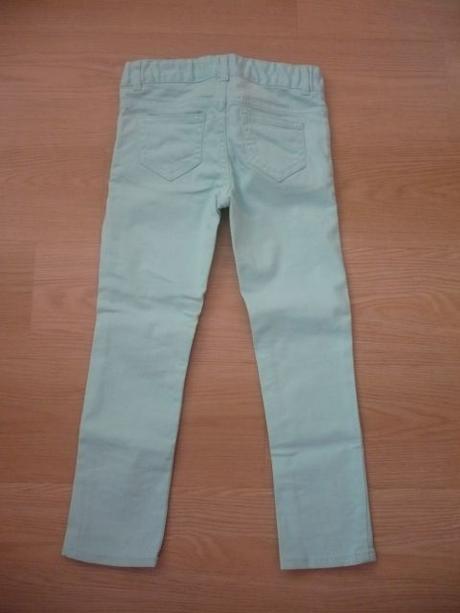 Kalhoty slim zelenkavé, h&m,110