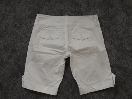Šortky bílé, fishbone,s