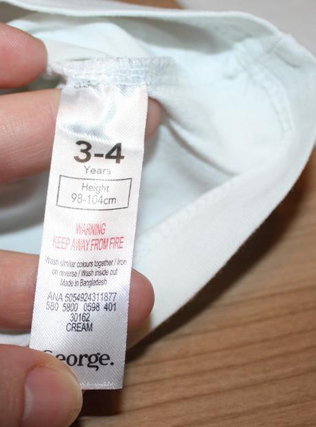 Bílé tričko george s třpytivým obrázkem, george,92