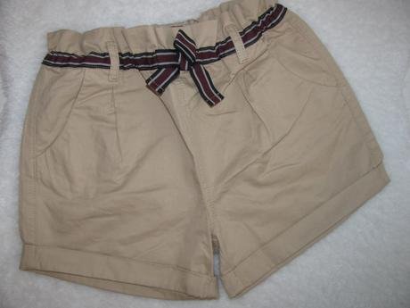 Dívčí béžové bavlněné šortky, 128