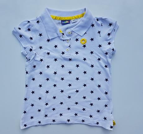 F459 dívčí polo triko hvězdy vel. 104 - 110, lupilu,104