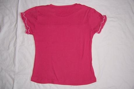 Růžové tričko s volánky, 134