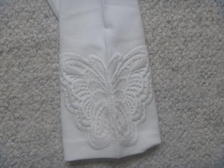 Nové bílé tříčtvrťáky s motýlky zn. c&a vel. 128, c&a,128