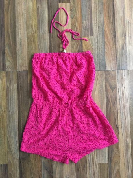 Růžový krajka overal, vel s/m-l,ocean club, ocean pacific,m