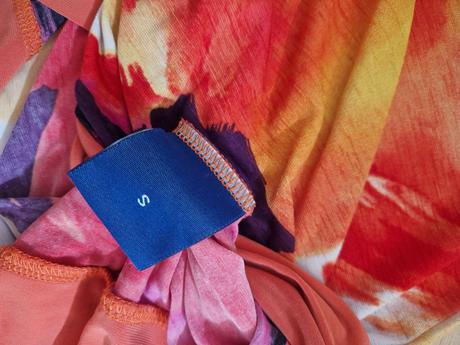 Šaty dlouhý rukáv barevné do oranžova julie c, m