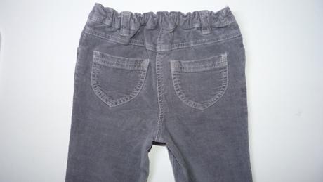 Šedé manšestrové kalhoty s regulací, m&co,110