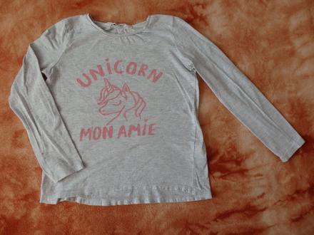 Tričko s jednorožcem, h&m,134
