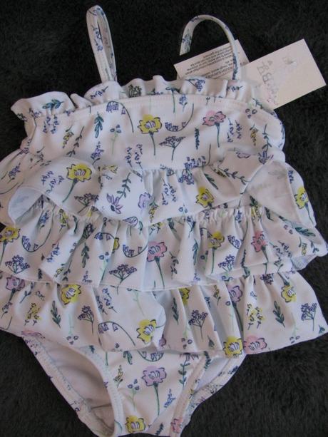 Kojenecké jednodílné plavky s volánky v.0-3 měs., matalan,62