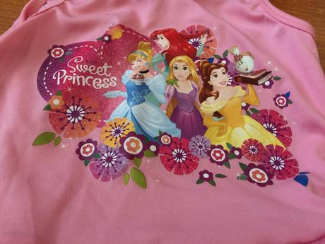 Růžové šaty s princeznami/karneval, zn. disney,
