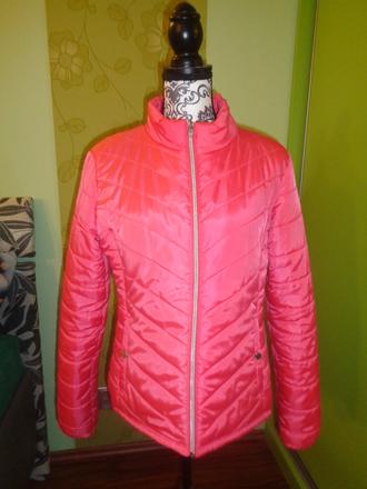Krásná korálově červená prošívaná bunda, terranova,xl