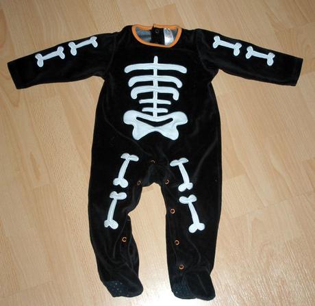Karnevalový kostým / overal pro malého kostlivce,
