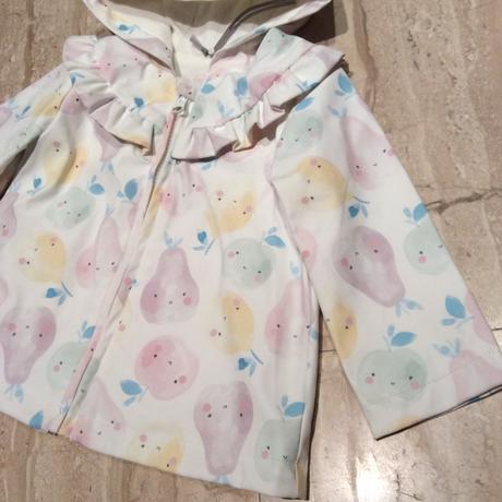 Přechodová nepromokavá bunda/kabát s ovocem zn. tu, tu,68