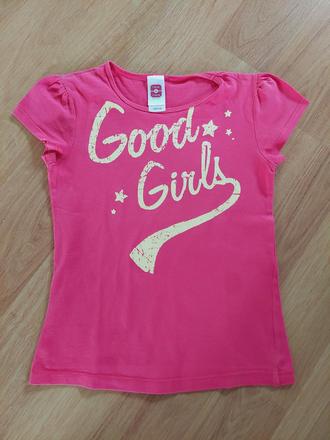 Tričko triko c&a - červené+good girls, vel. 128, 128