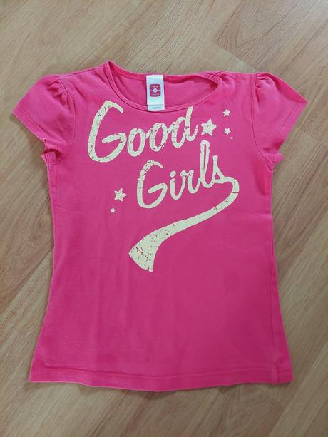 Tričko triko c&a - červené+good girls, vel. 128, 128