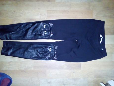 Legíny/džegíny s kočičkami, h&m,146