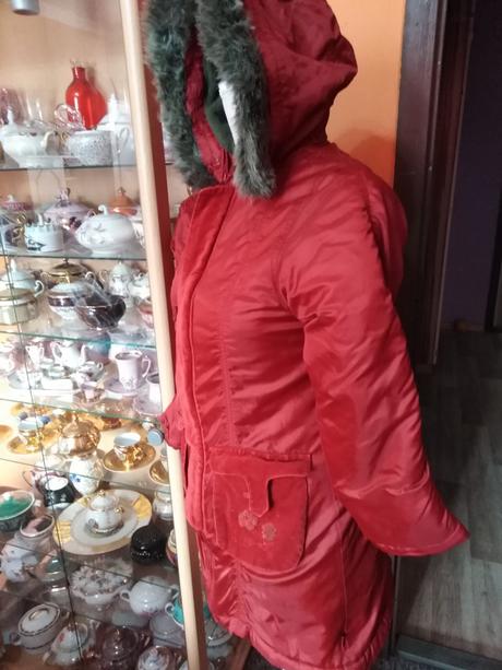 Teplý zimní dívčí kabát, 158