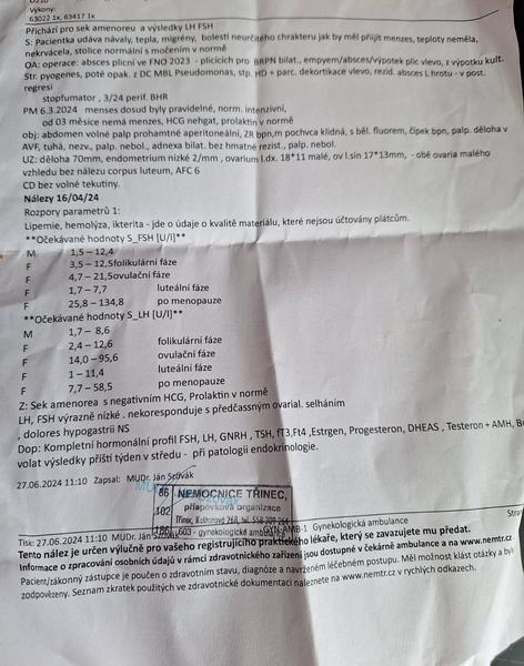 Co znamenají nízké hodnoty lh a fsh?