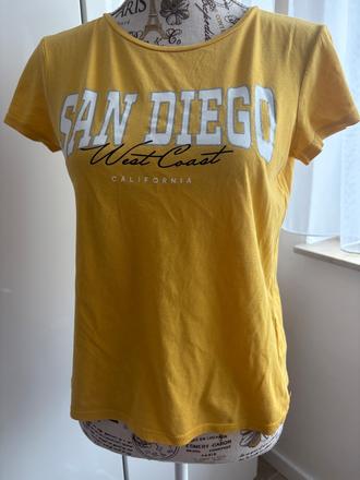 Hořčicově žluté tričko san diego h&m 158/164, h&m,158