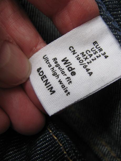 Džíny se širokými nohavicemi straight, 34