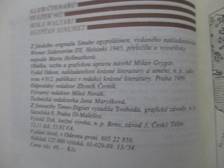 Mika waltari - egypťan sinuhet,