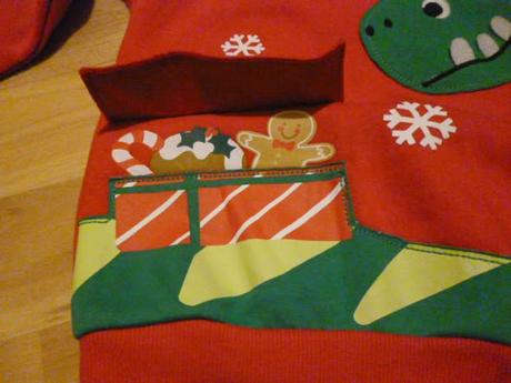 Vánoční dino mikina vel. 2-3, 92