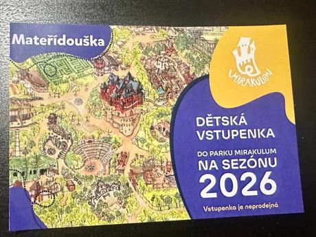 2x dětská vstupenka mirakulum,