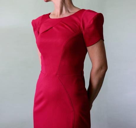 Červené minišaty -origami styl river island vel.34, river island,xs