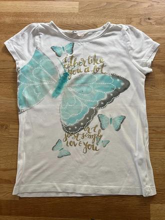 Triko & tričko s motýlkem h&m vel. 134/140, h&m,134