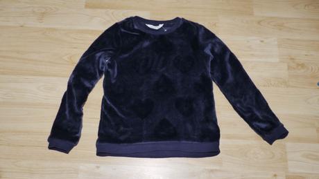 Modra plysova mikina 134/140 h&m, h&m,134