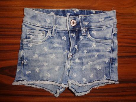 Super měkoučké riflové šortky s mašličkami, h&m,98
