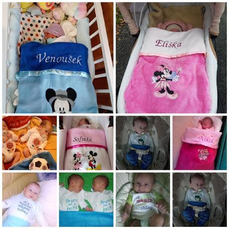 Holčičí deka+jméno vašeho miminka, 