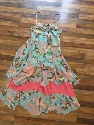 Vintage volán maxišaty, vel s/m,, s