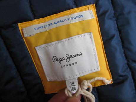 Luxusní péřová prošívaná vesta s kapucí pepe jeans, pepe jeans,164