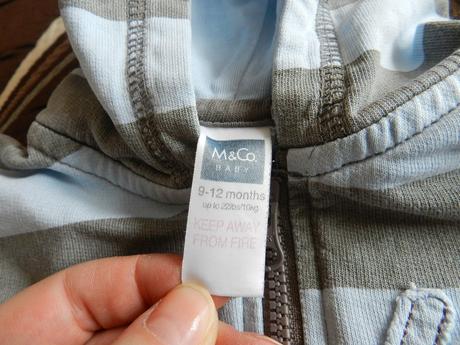 Mikina na zip s pruhy, m&co,80