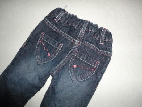 Slušivé, užší riflíky z c+a, vel. 74, c&a,74