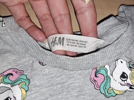 Tričko s jednorožci vel. 134/140, h&m,134