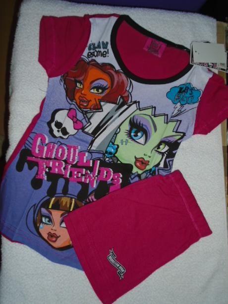 Kraťasy monster high 110-122 tričko i pyžamo, 110 / 116 / 122