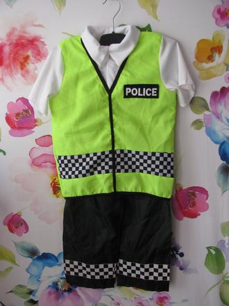3 dílný kostým policista-kalhoty,blůza,čepice, 