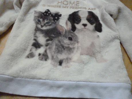 Hunatá zvířátková mikina vel. 2-4, h&m,98