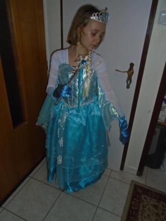 Šaty elsa frozen licence luxusní vel 9/10 let 140, 