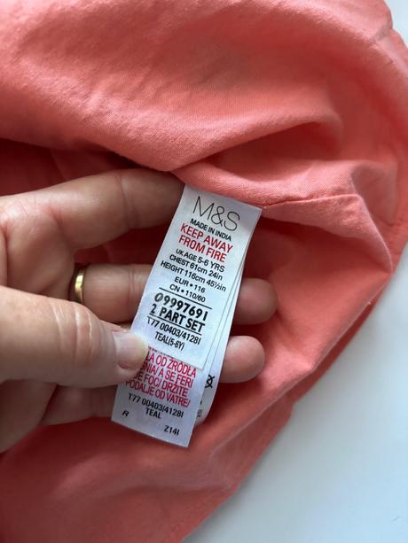 Ob/ krásné šaty cihlové barvy - v.5/6 let, marks & spencer,116