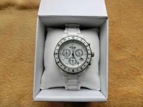 Hodinky boccia titanium ceramic keramické bílé,