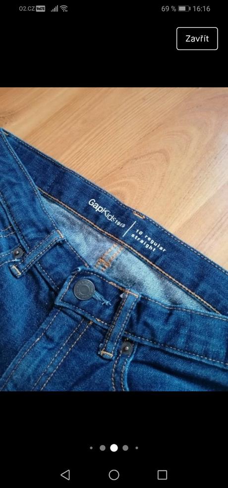Dětské tm. modré džíny, gapkids, gap,140