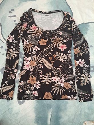 Tričko s květy, tezenis,s