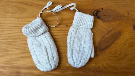 Teplé pletené rukavice, h&m,92