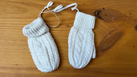 Teplé pletené rukavice, h&m,92