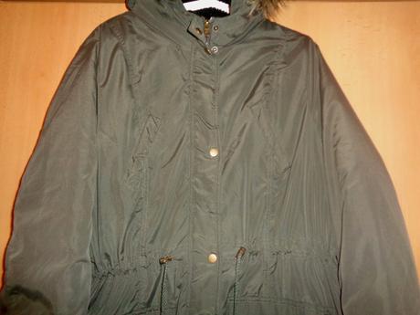 Luxusní khaki parka - zimní, 44