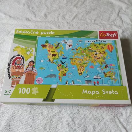 Puzzle mapa světa,