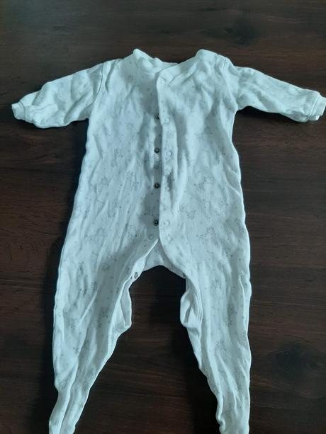 Bílý overal šedé žirafy 3-6 měsíců, f&f,68